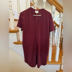 First Love Burgundy Midi Dress